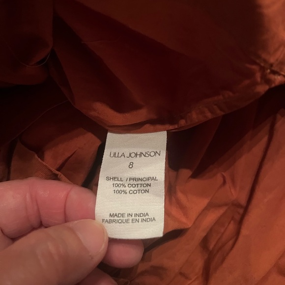 Ulla Johnson- Handmade NWT Madeline Smocked Flutter Sleeve Dress in Clay. Size 8 - Picture 6 of 6